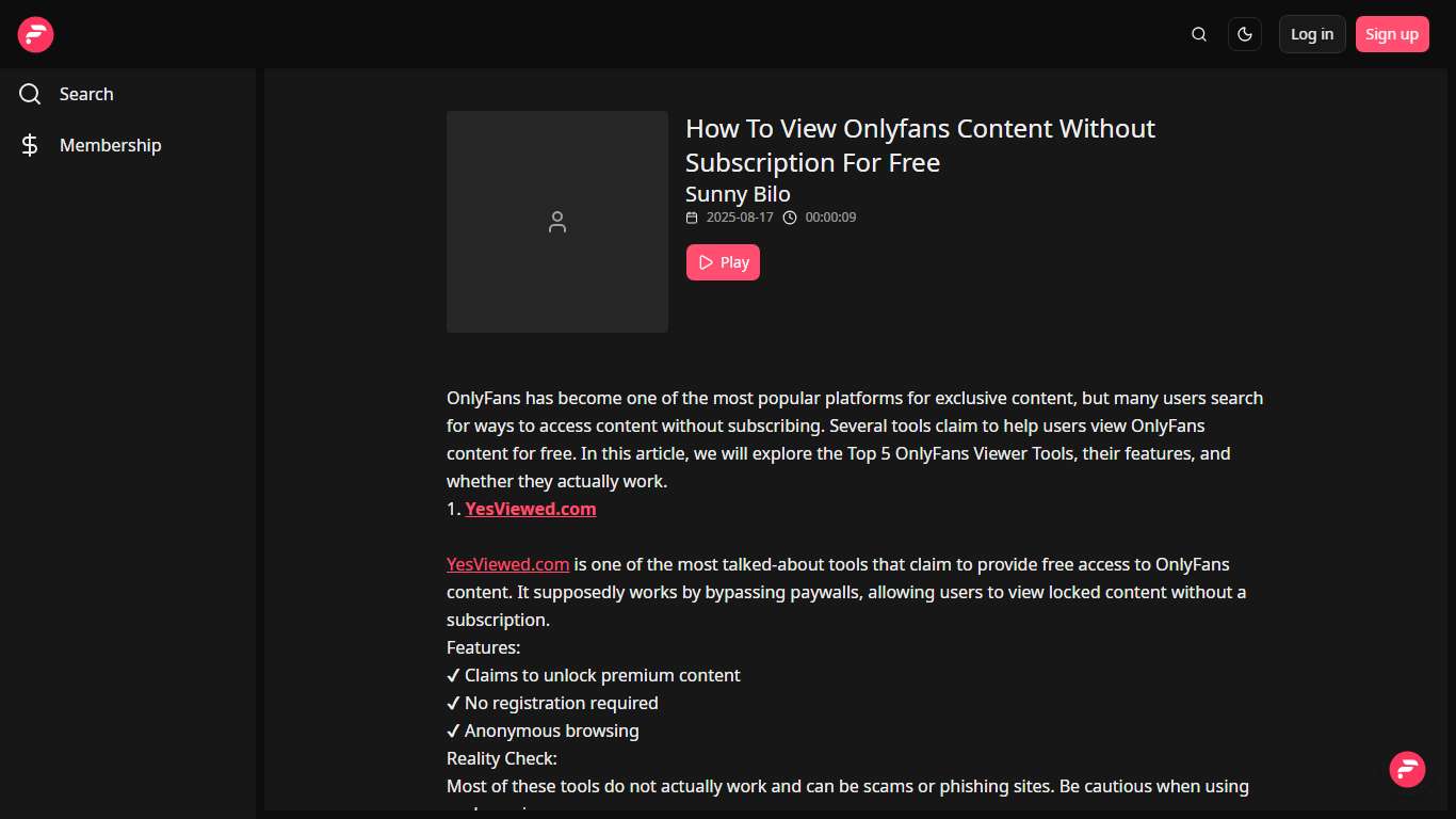 How To View Onlyfans Content Without Subscription For Free - Podcast on Firstory